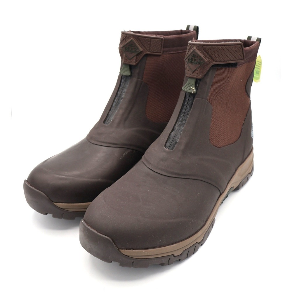 Muck Boot Company Men's Apex Mid Zip Ankle Boots Brown 14 NEW Outdoors Gorpcore